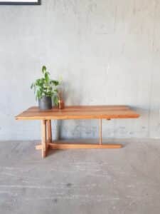 Custom made coffee table in reclaimed hardwoods