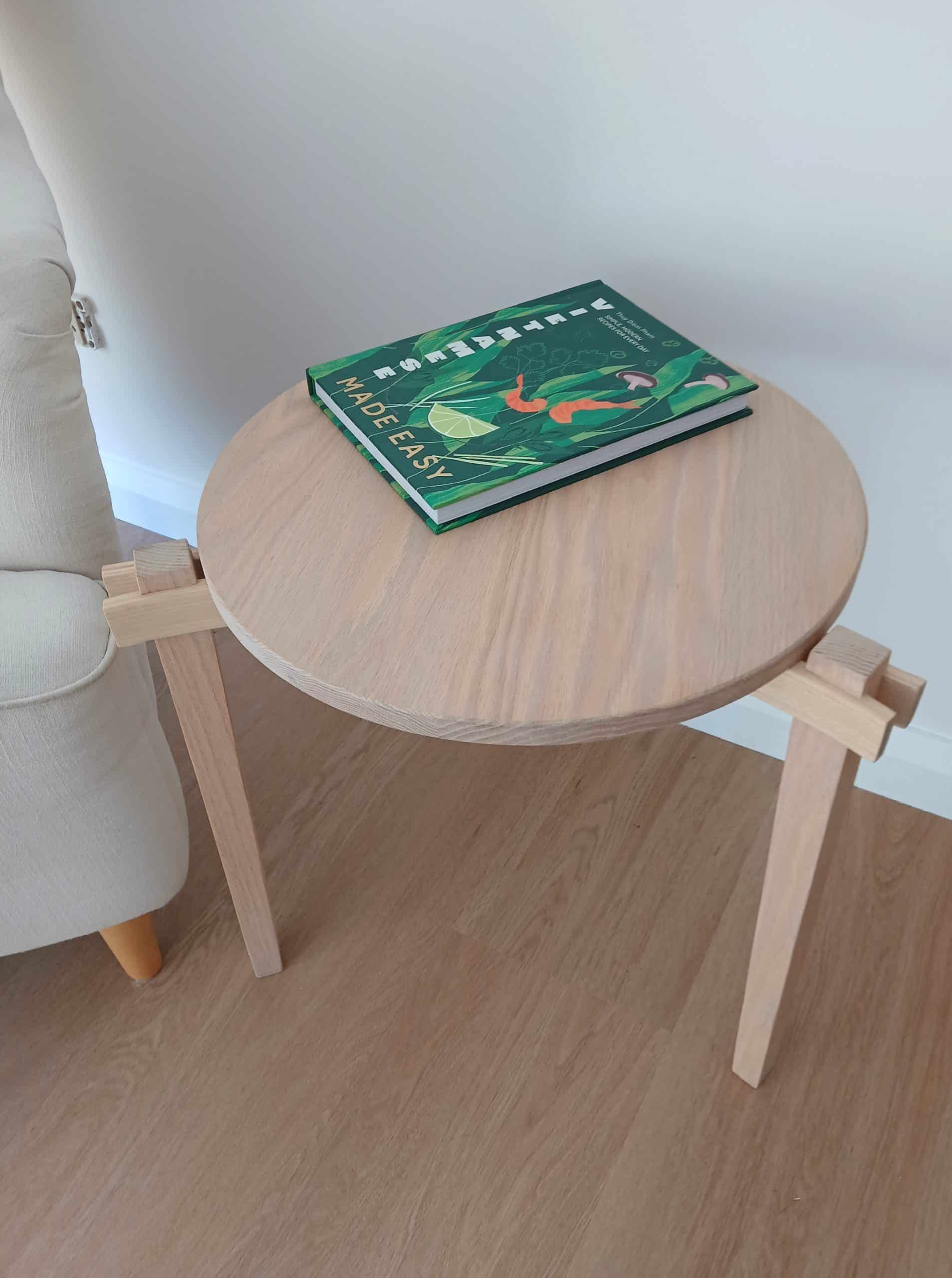 American Oak Tri-Table