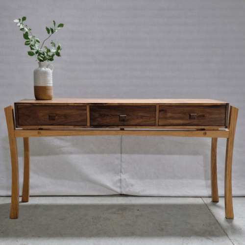 Walnut console unit. Made in Australia