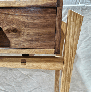 Custom made Walnut console unit 